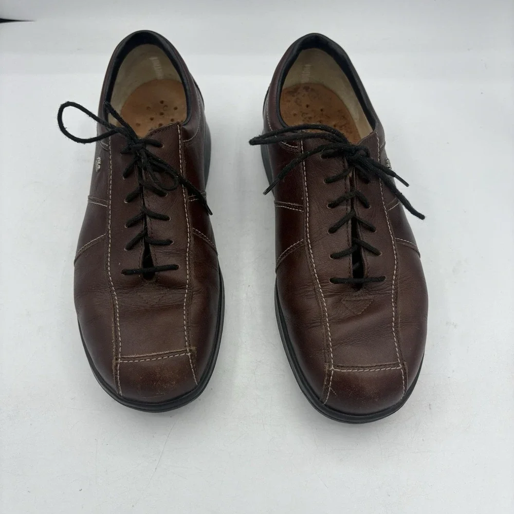 Finn Comfort Company Oxford Shoes Mens Boys‎ Size 5.5 Dijon Brown Leather